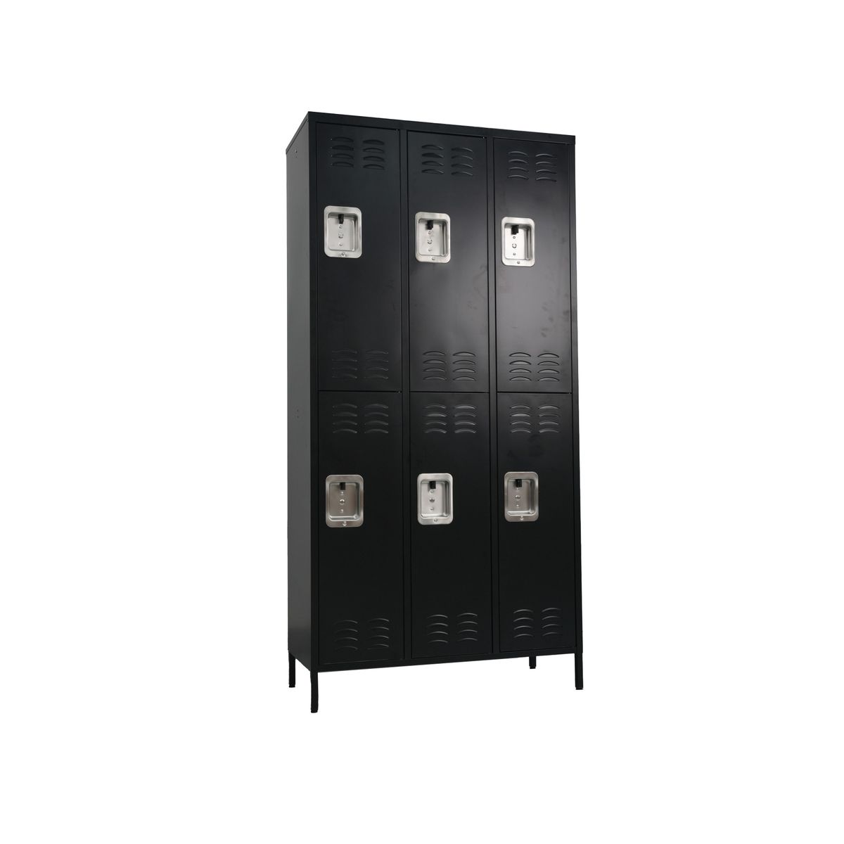 GENERICO - Casillero locker metálico black: 3 cuerpos 6 puertas