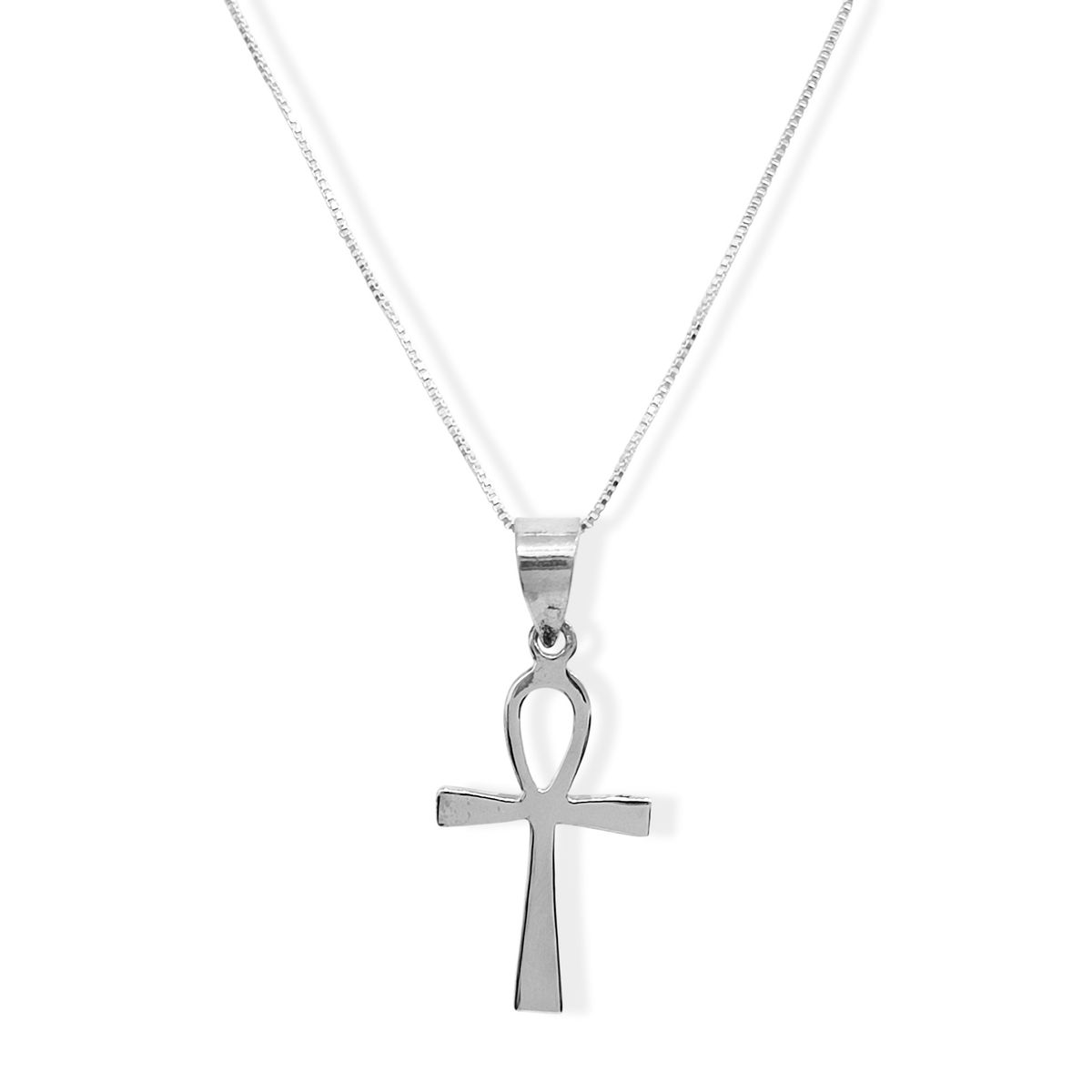 COGGIOLA - Collar Cruz Ankh Plata Fina 925