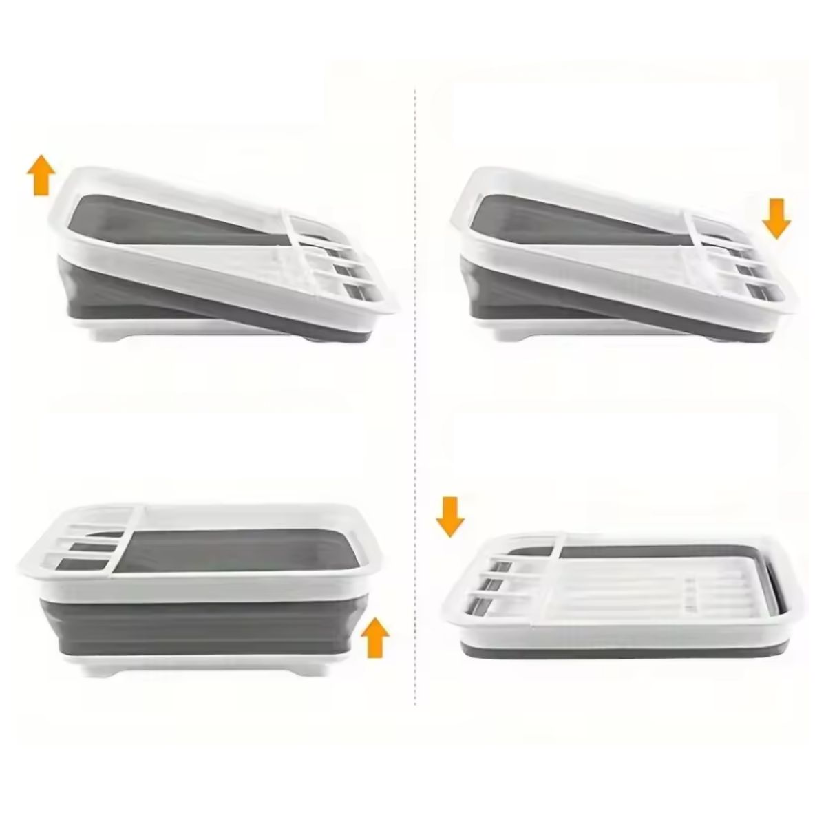 GENERICO - Escurridor Secador Platos Silicona Plegable Cocina Multiuso.