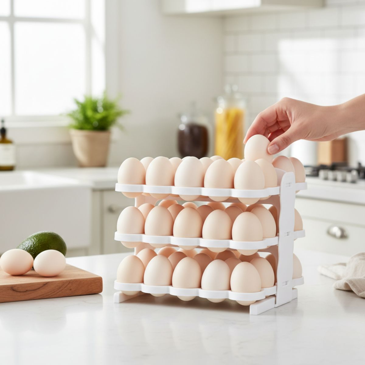 GENERICO - Bandeja Organizador De Huevos 60 Piezas Universal Plegable