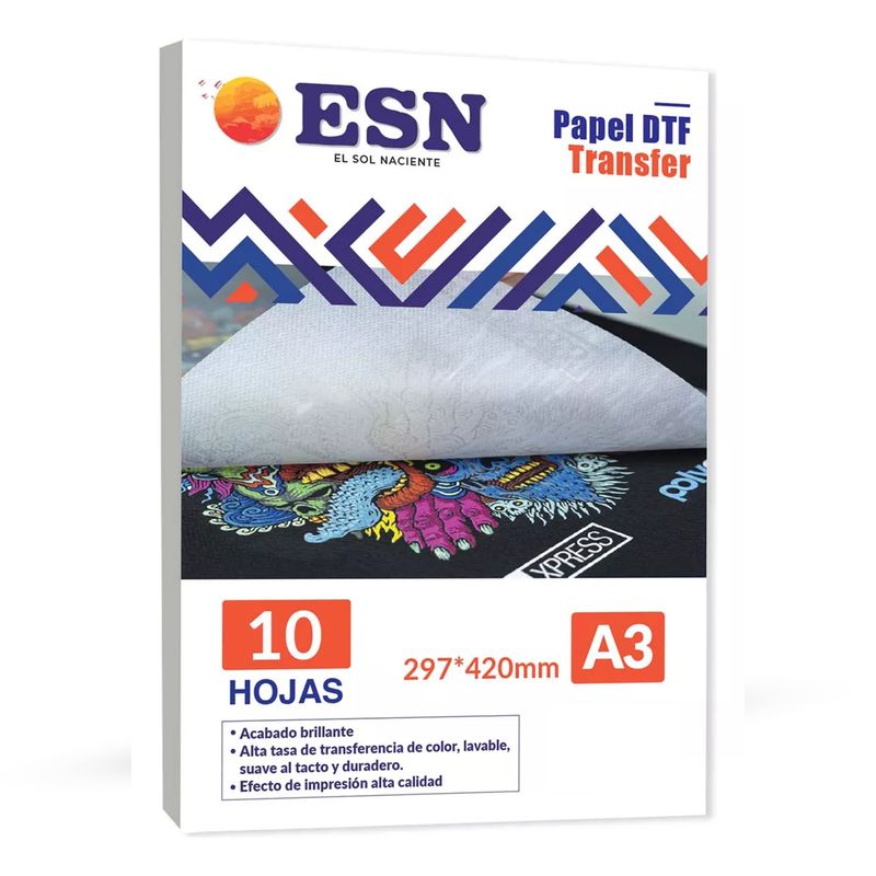 GENERICO - Papel Film Dtf A3 10 Hojas - Direct To Film - Esn