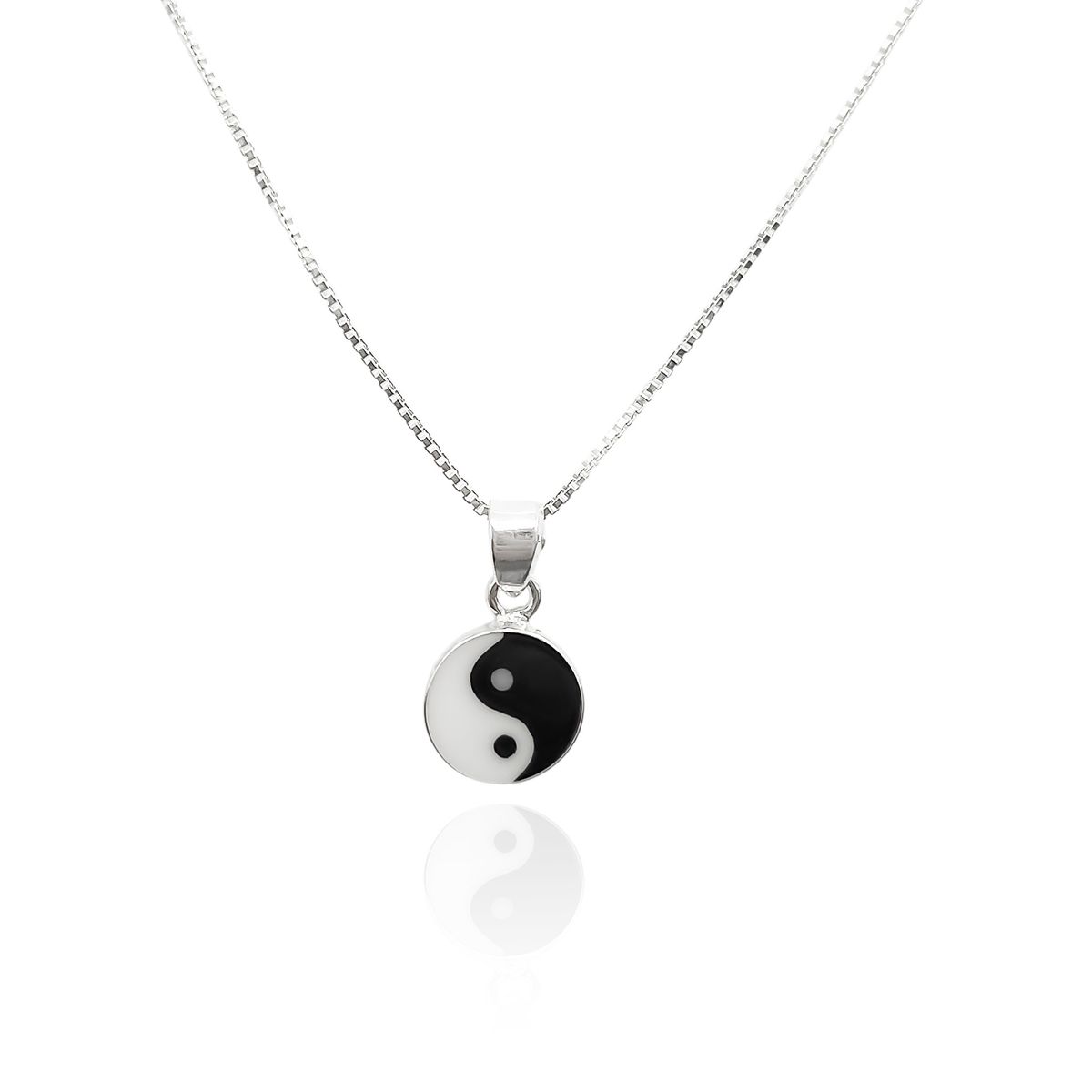 COGGIOLA - Collar Yin-Yang Esmaltado Plata Fina 925
