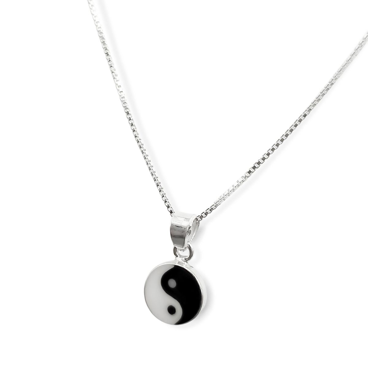 COGGIOLA - Collar Yin-Yang Esmaltado Plata Fina 925