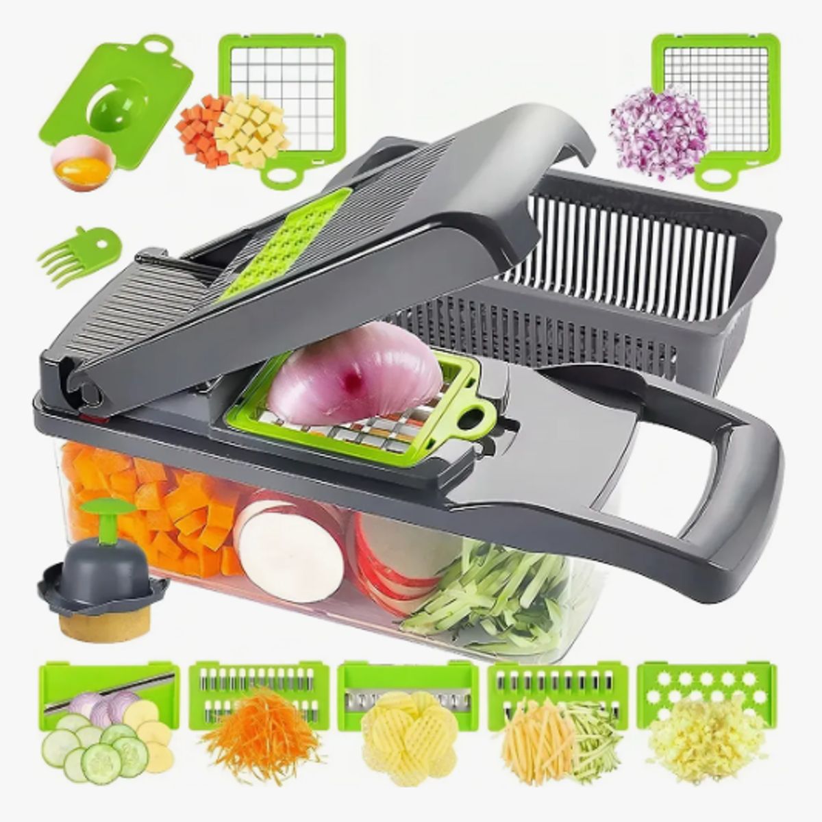 GENERICO - Picadora Ralladores Cortador De Verduras Fruta Manual