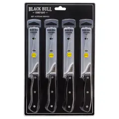 BLACK BULL - Set 4 Cuchillos Steak Back Bull