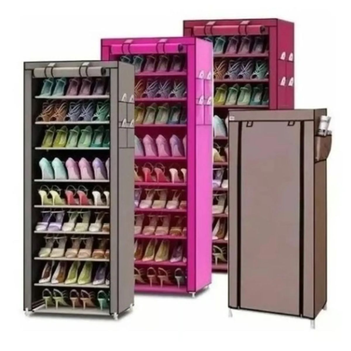 GENERICO - Zapatero Organizador De Zapatos Armable 9 Pisos Marrón