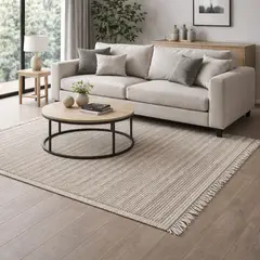 ELEMENTS & CO - Alfombra Plain Fringes Gris 240x330 cm