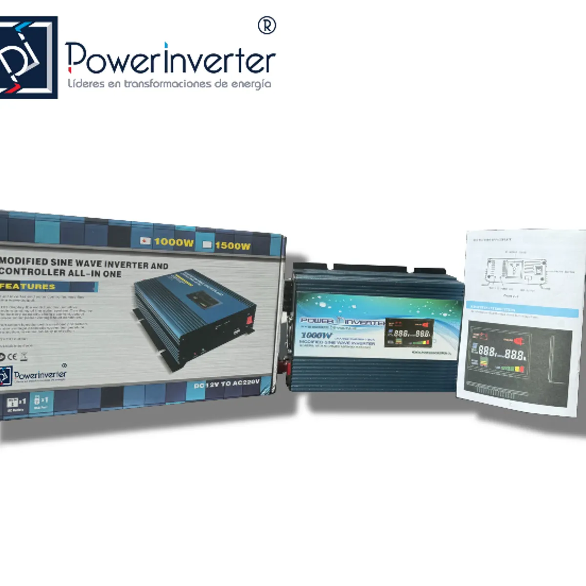 GENERICO - Inversor Cargador Controlador Solar 12vdc220vac 1000w Mdf