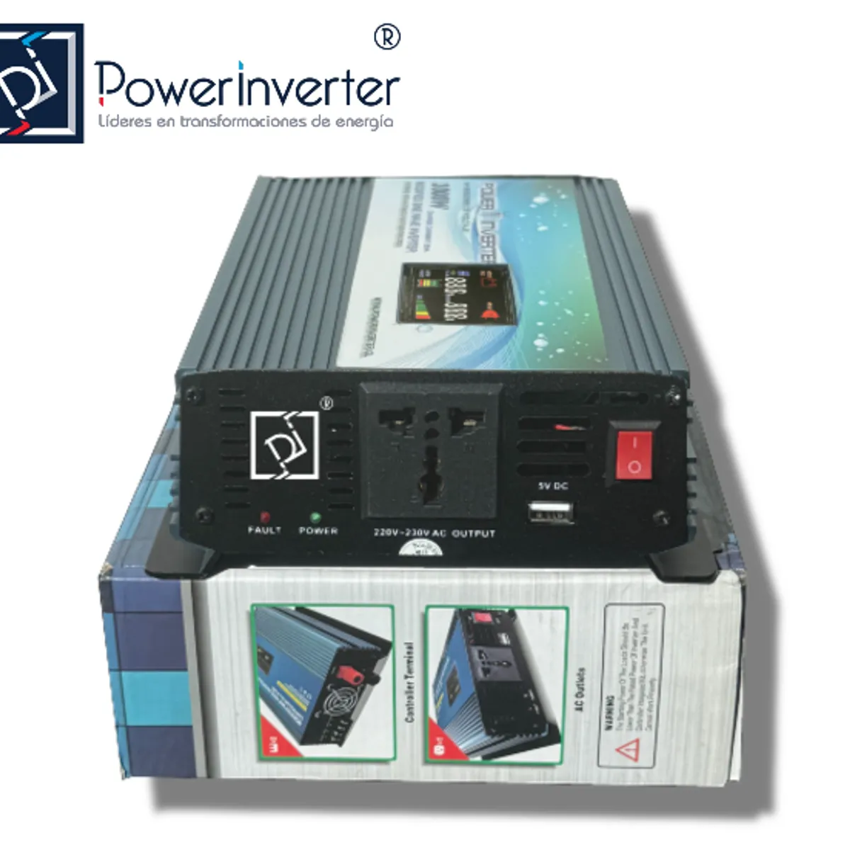 GENERICO - Inversor Cargador Controlador Solar 12vdc220vac 1000w Mdf