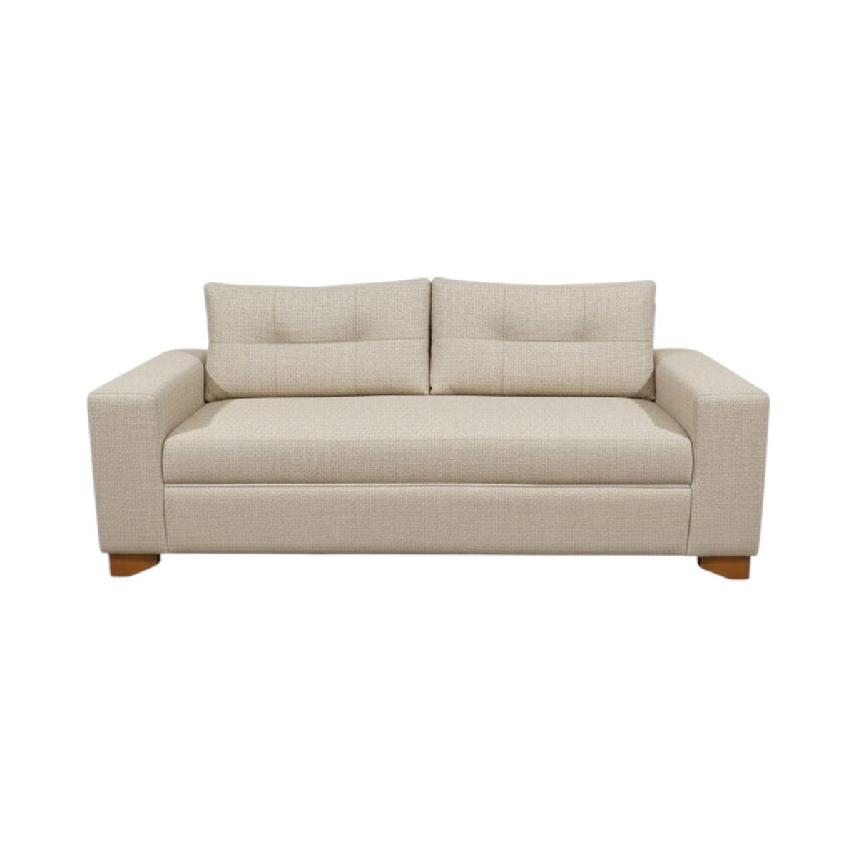 DISEÑOS VALESTRINI - SOFA PARIS DOS CUERPOS LINO BEIGE.