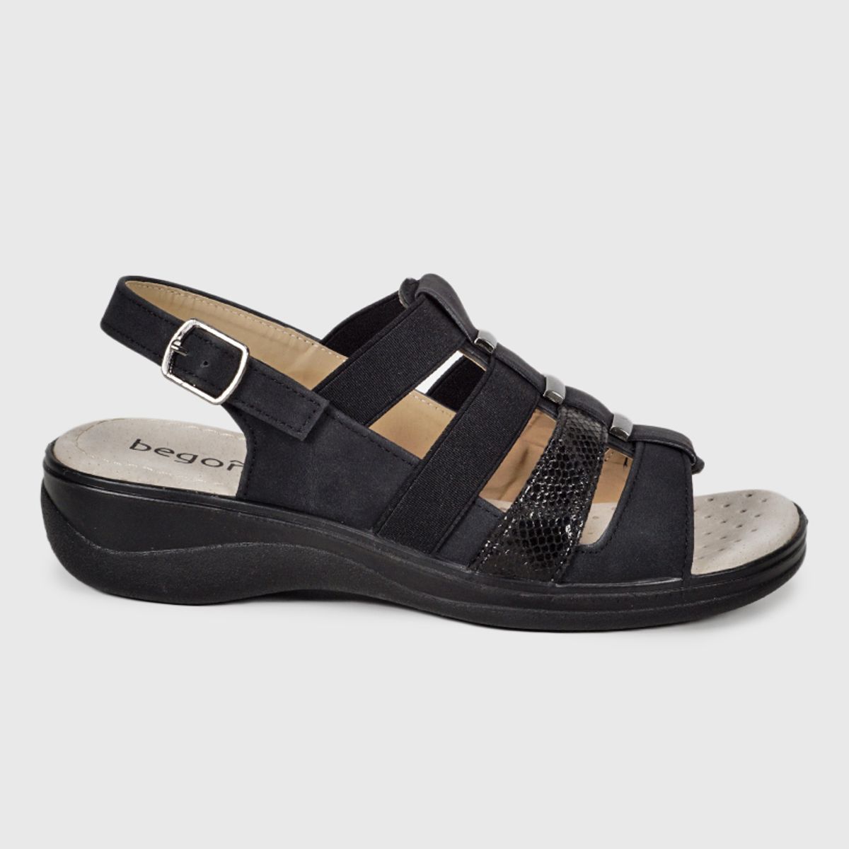 BEGOÑA - Sandalia Kivu Negro BEGOÑA