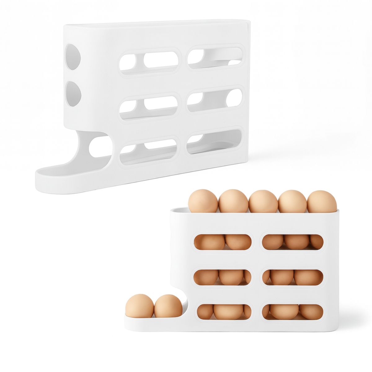 GENERICO - Bandeja Organizador De Huevos Vertical 4 Niveles