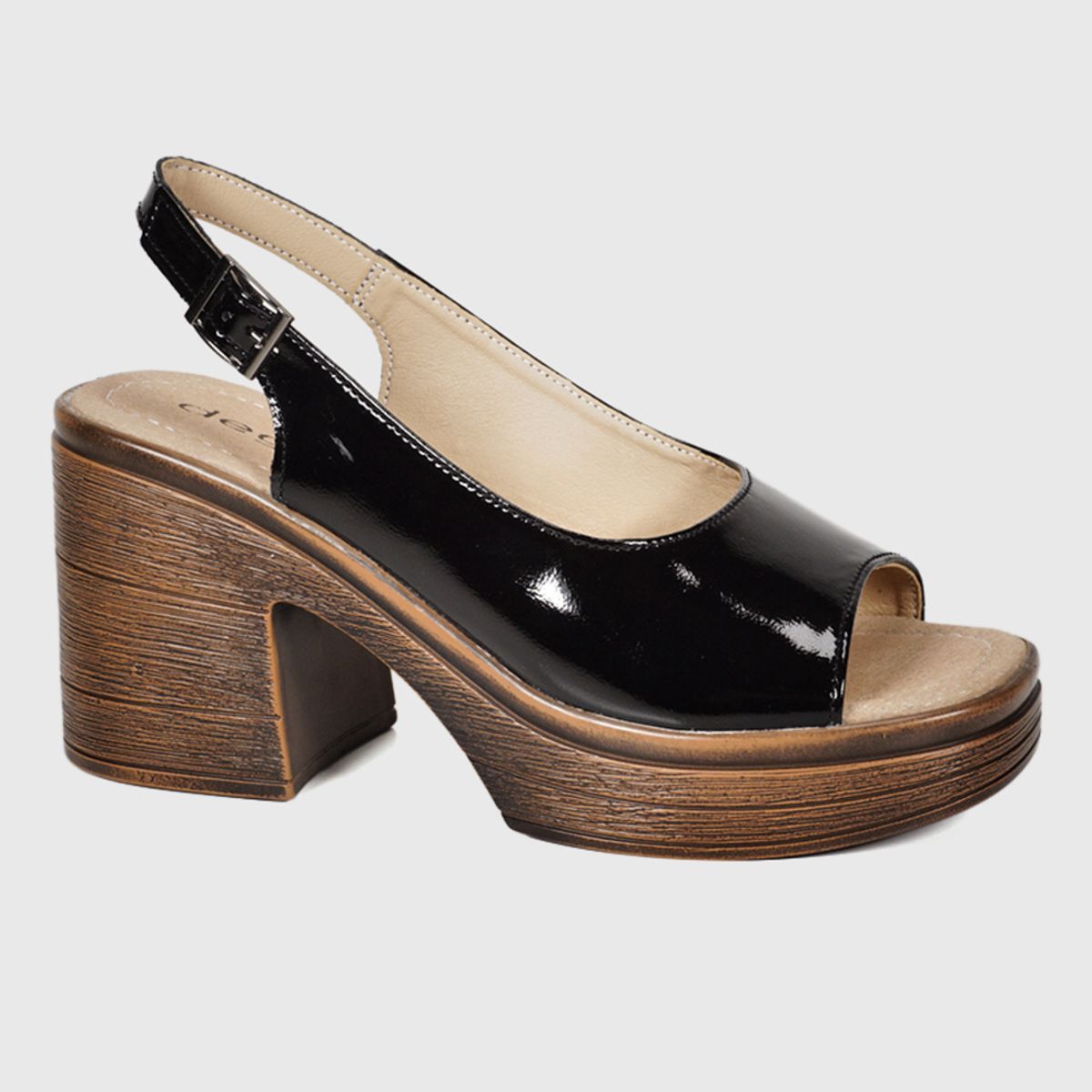 DEGAS - Sandalia Cuero Yanil Negro DEGAS