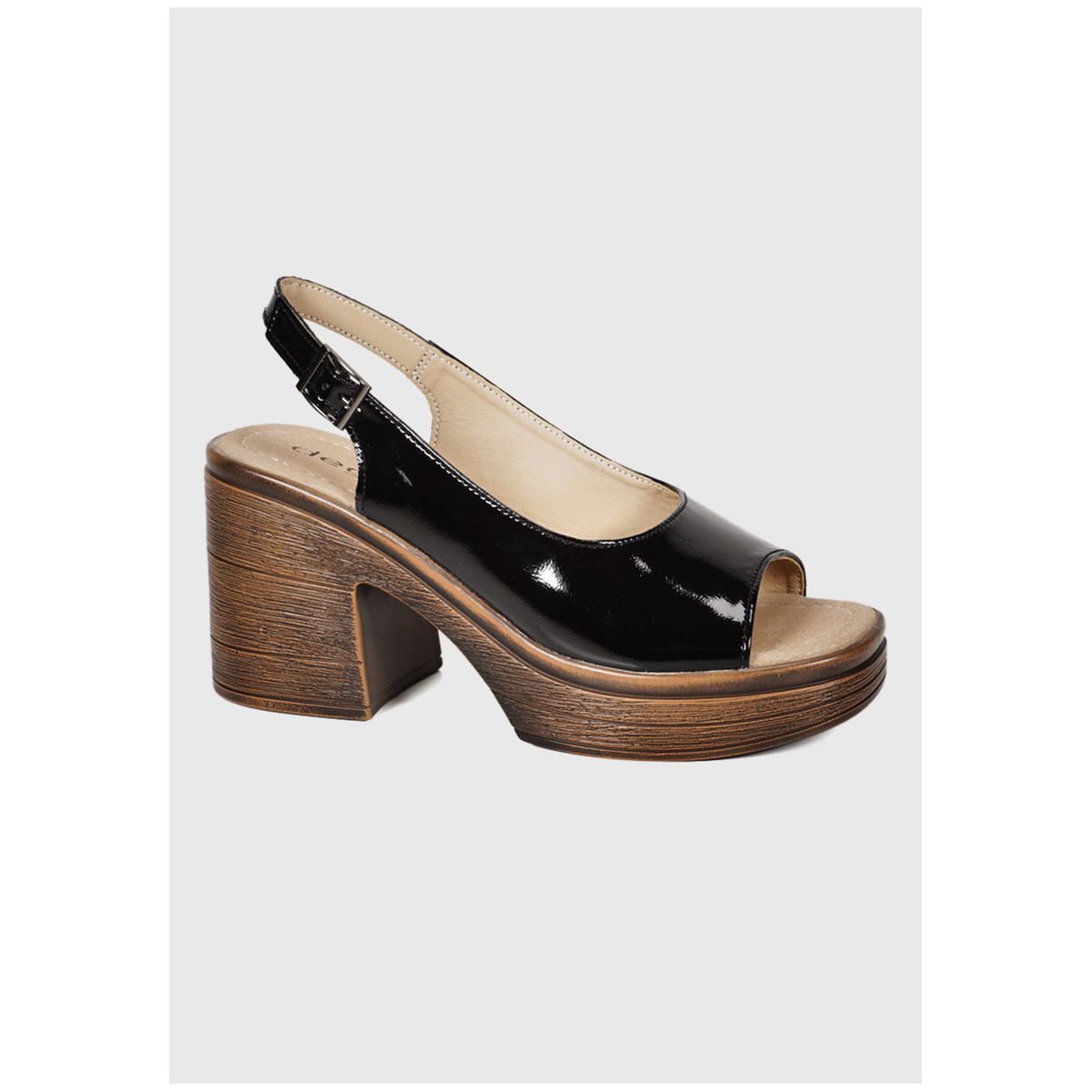 DEGAS - Sandalia Cuero Yanil Negro DEGAS