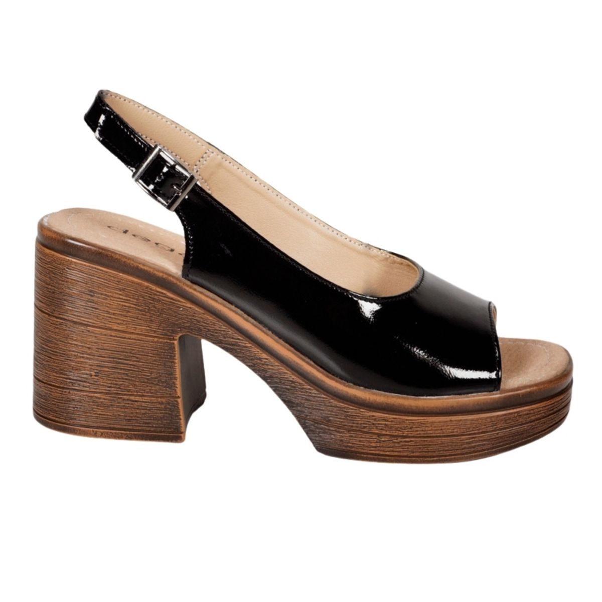 DEGAS - Sandalia Cuero Yanil Negro DEGAS