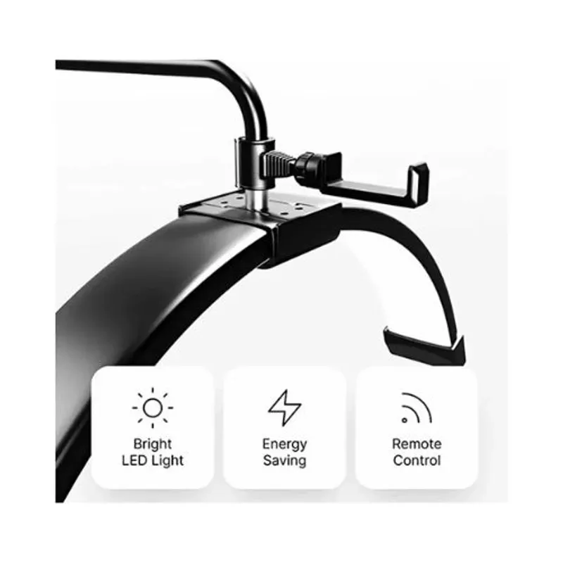 GENERICO - Lampara Led Media Luna Estética Pestañas Cejas Hogar Negro