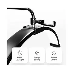 GENERICO - Lampara Led Media Luna Estética Pestañas Cejas Hogar Negro