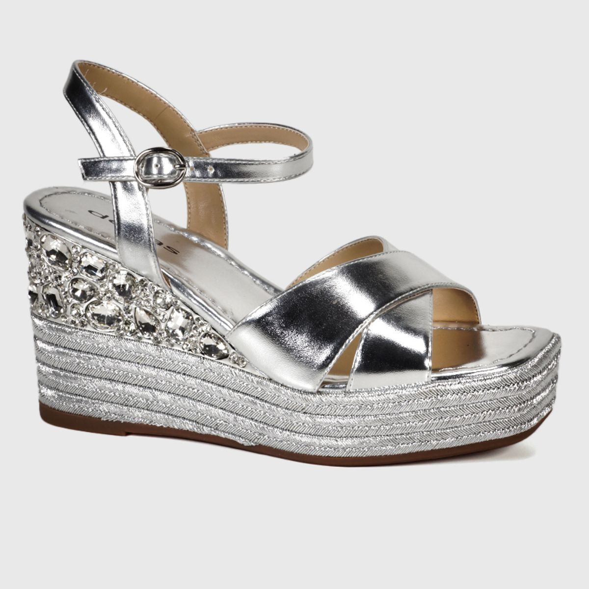 DEGAS - Sandalia Cuero Ibalú Plateado DEGAS