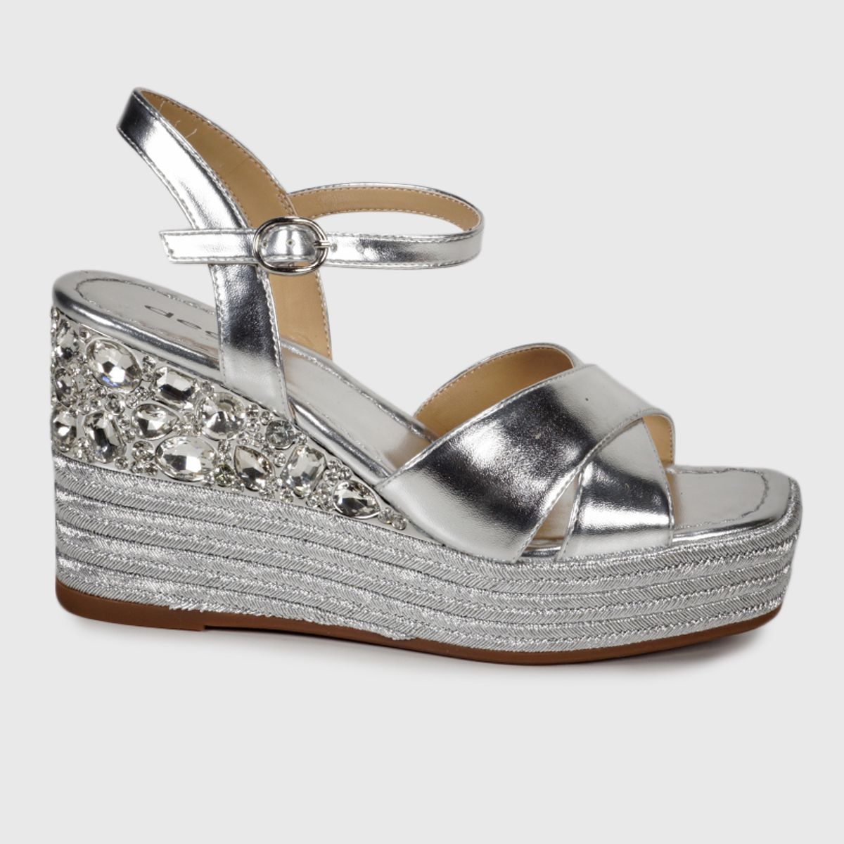 DEGAS - Sandalia Cuero Ibalú Plateado DEGAS