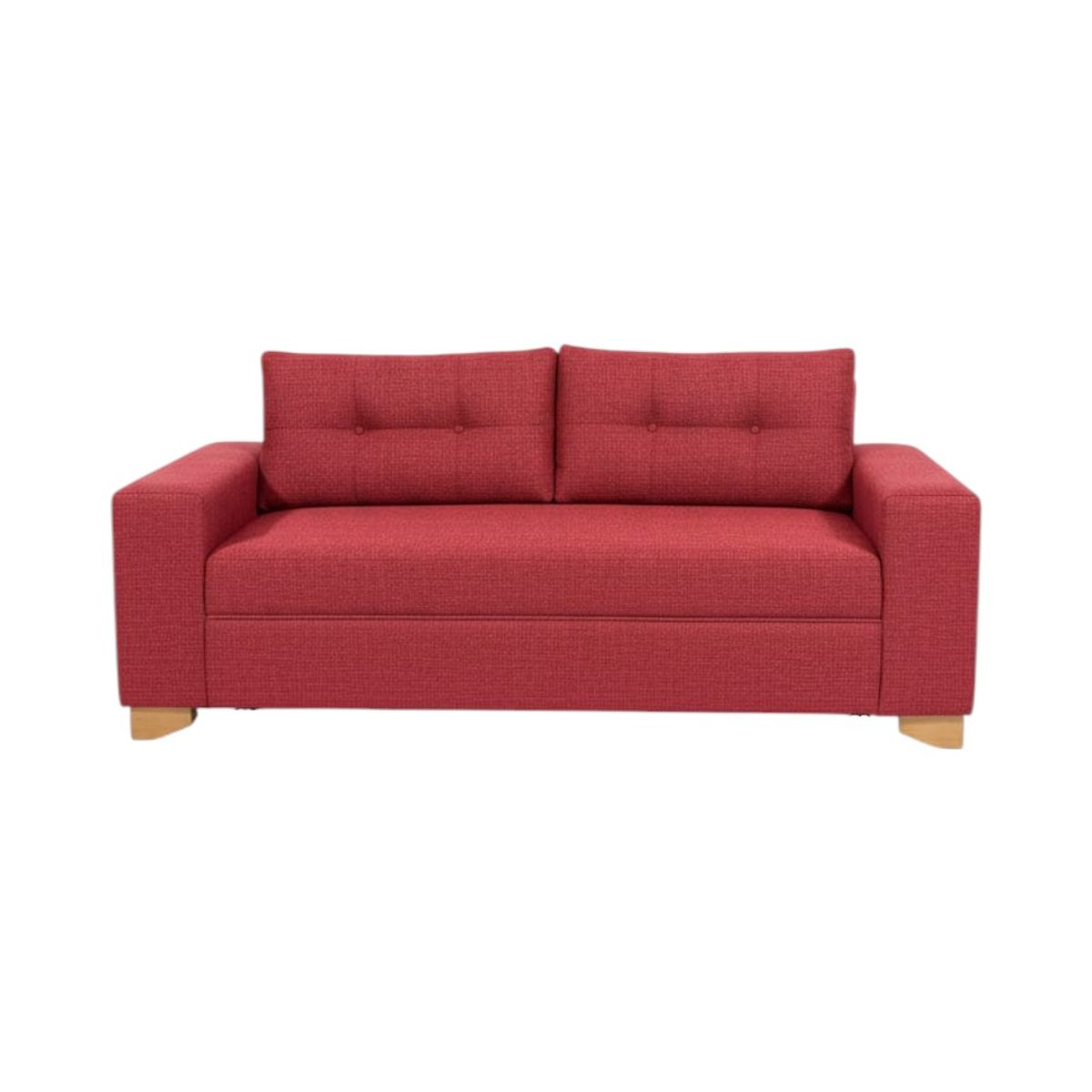 DISEÑOS VALESTRINI - SOFA PARIS DOS CUERPOS LINO ROJO