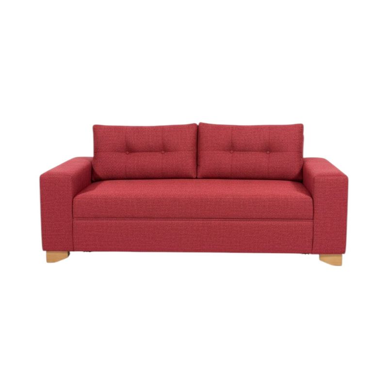DISEÑOS VALESTRINI - SOFA PARIS DOS CUERPOS LINO ROJO