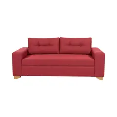 DISEÑOS VALESTRINI - SOFA PARIS TRES CUERPOS LINO ROJO