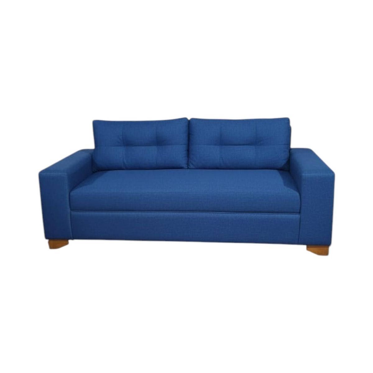 DISEÑOS VALESTRINI - SOFA PARIS DOS CUERPOS LINO AZUL.