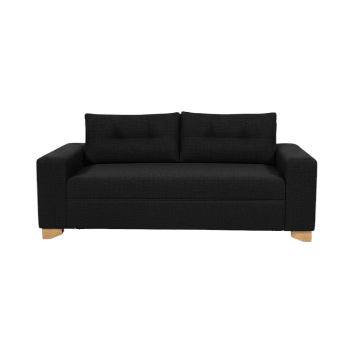DISEÑOS VALESTRINI - SOFA PARIS TRES CUERPOS LINO NEGRO