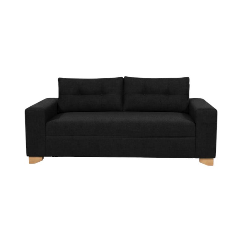 DISEÑOS VALESTRINI - SOFA PARIS TRES CUERPOS LINO NEGRO