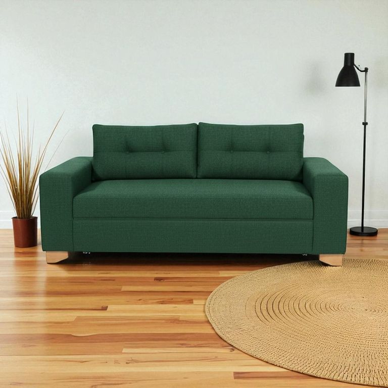 SOFA PARIS DOS CUERPOS LINO VERDE Verde bosque