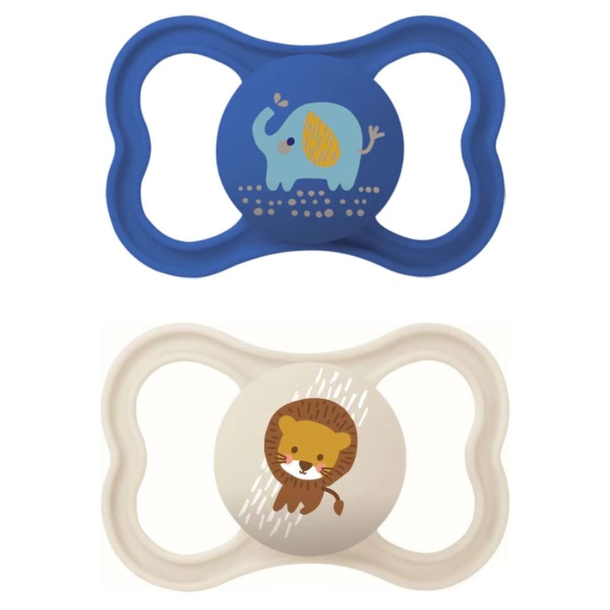 MAM - 2 Chupetes MAM Air con Caja Esterilizadora 6m+ Azul Mate