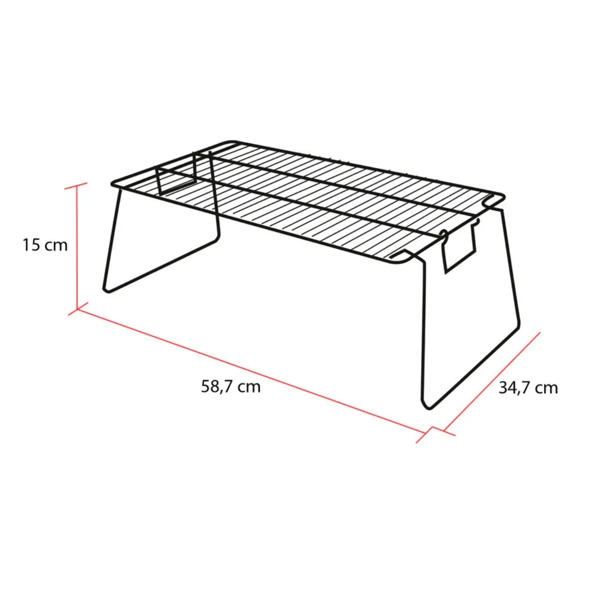 GRILLTECH - Parrilla Camping Chica Plegable Portatil 50x34