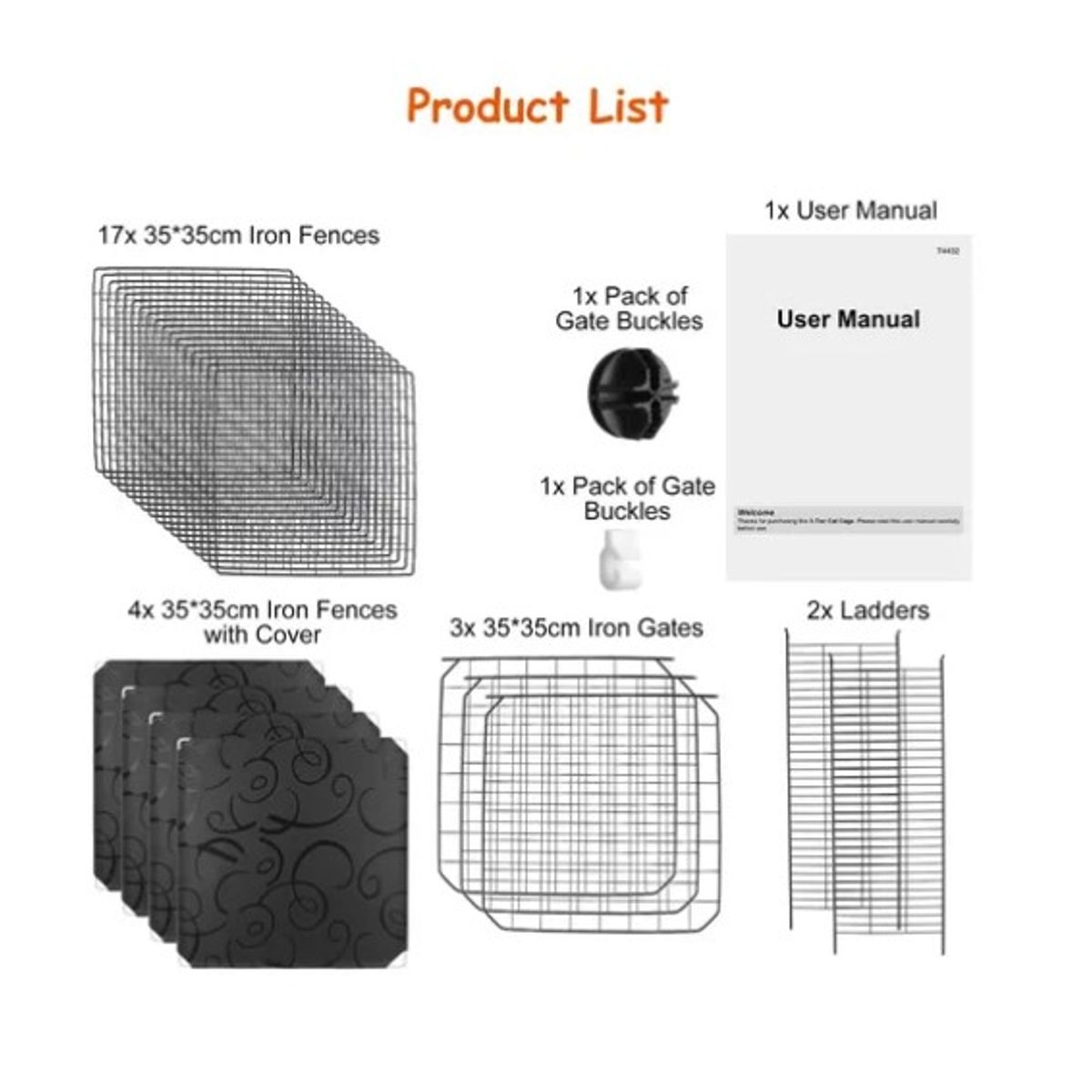 ESHOPANGIE - Jaula Corral Armable De 3 Niveles Para Mascotas 24 Paneles