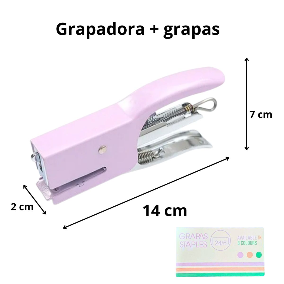 MOTARRO - Corchetera Grapadora Kawaii Macaron Colores Pastel