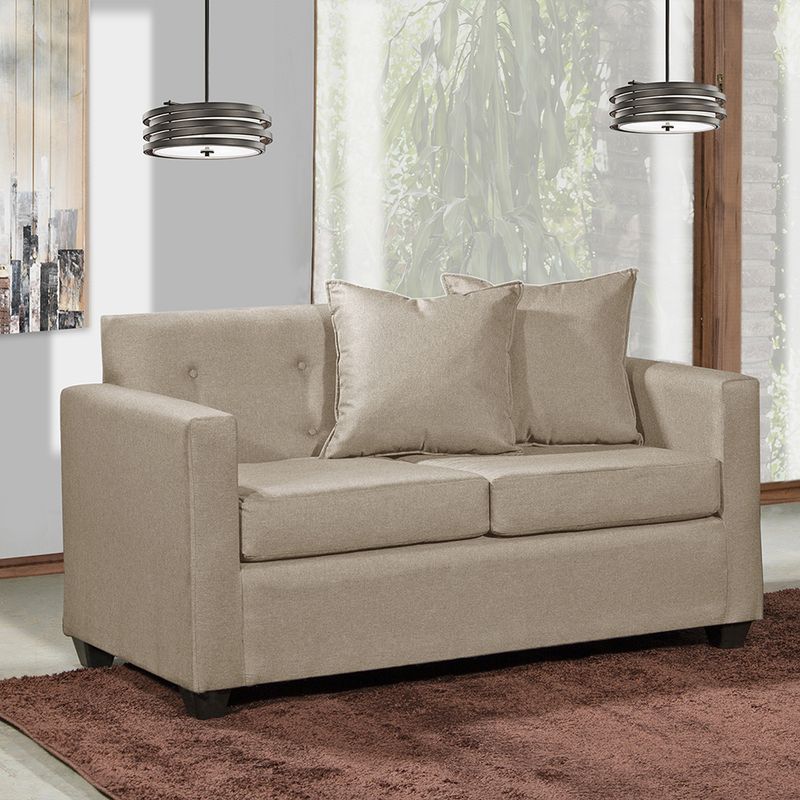 MASEL - Sofá 2c  Gramado tela Beige 130x70x83.