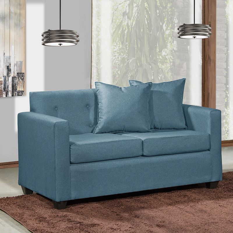 MASEL - Sofá 2c  Gramado tela Turquesa 130x70x83