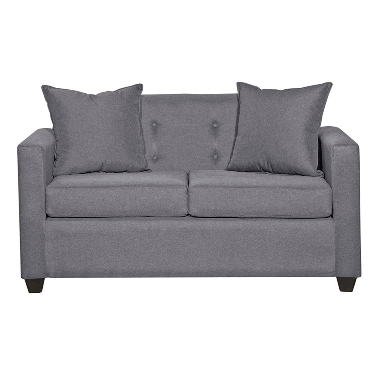 MASEL - Sofá 2c  Gramado tela Gris  130x70x83