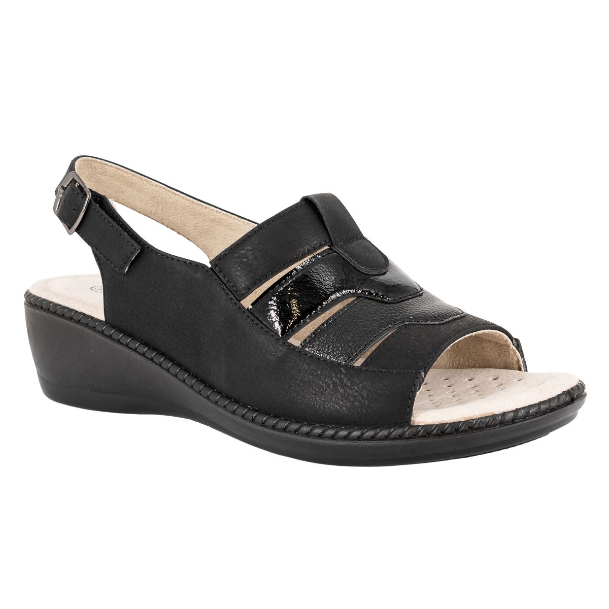 PASSER - Sandalia Mujer Negro Lago Passer