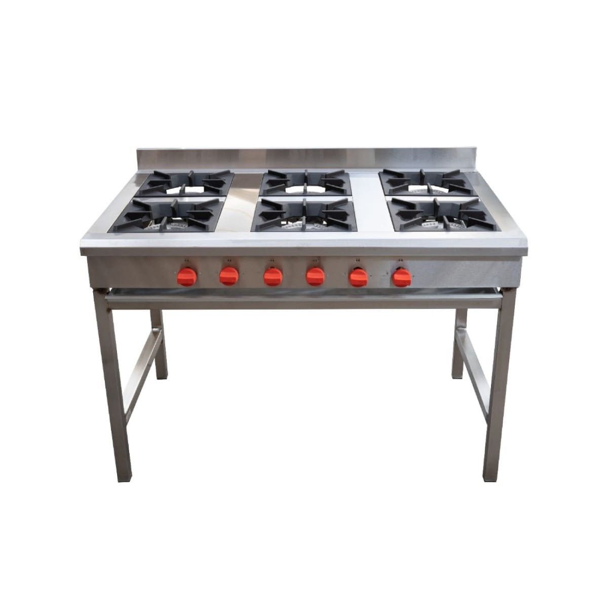 TICGAS - Anafe Industrial A Gas 6 Quemadores De 180 MM GLP