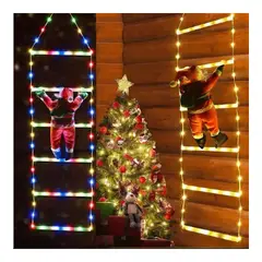 GENERICO - Escalera Led Viejito Pascuero Estrella Multicolor Navidad