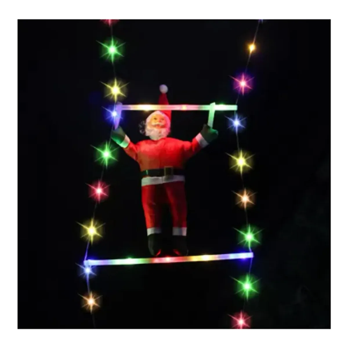 GENERICO - Escalera Led Viejito Pascuero Estrella Multicolor Navidad