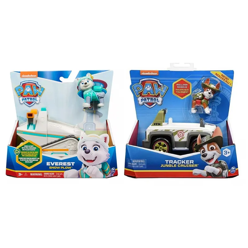 PAW PATROL - Pack Vehículo Básico Paw Patrol Everest + Tracker