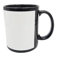CURSOR - Taza/tazón Negro Con Parche Para Sublimar O Estampar 11oz