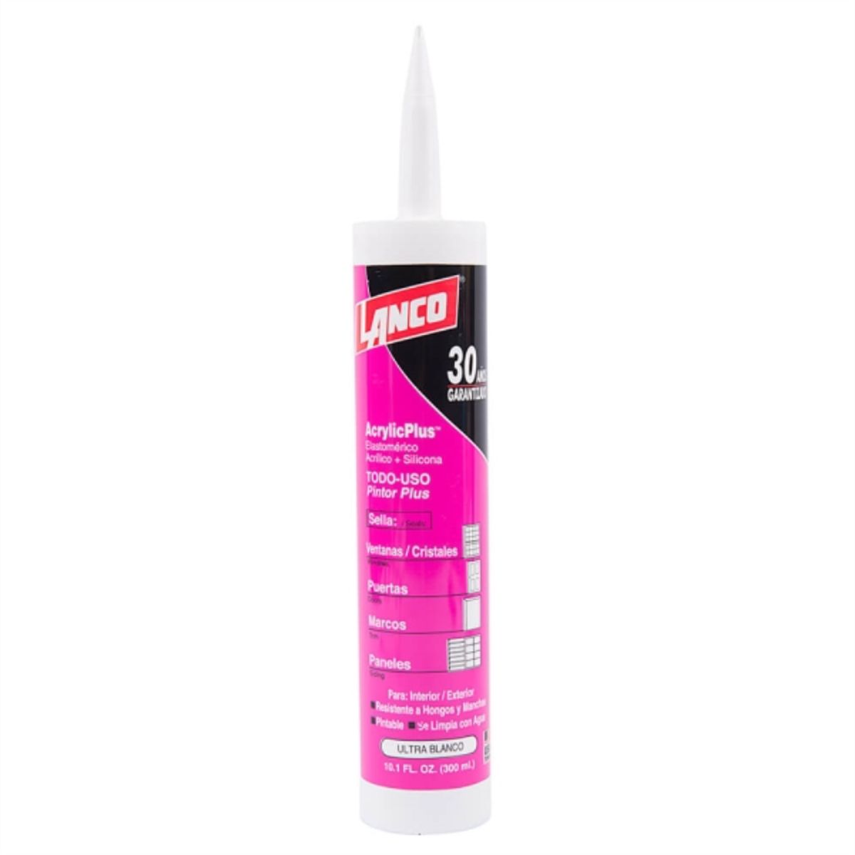 Sellador acrílico pintable blanco 300 ml, marca LANCO - Foto Principal