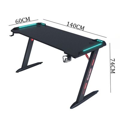 Imagen 2 del producto Escritorio Gamer Profesional 140x60x74cm Mesa Con Luces RGB