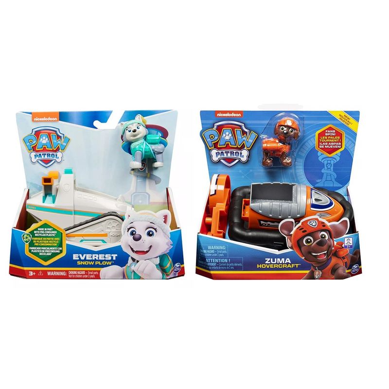 PAW PATROL - Pack Vehículo Básico Paw Patrol Everest + Zuma