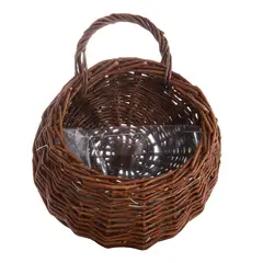 HOME ESSENTIALS - Canasto colgante de mimbre 26 cm