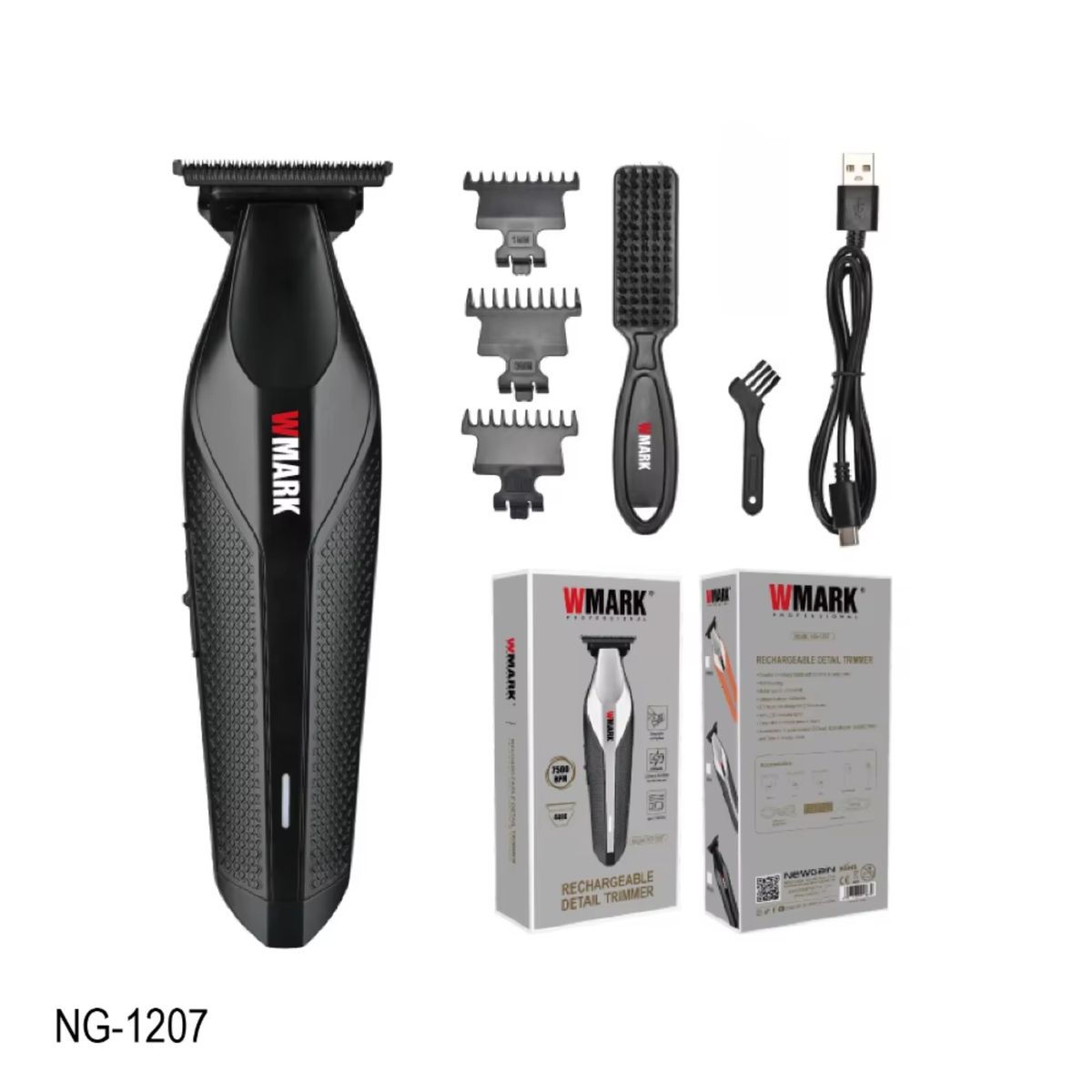 WMARK - Trimmer Inalambrica Wmark Ng-1207 7500 Rpm Con Indicador Led