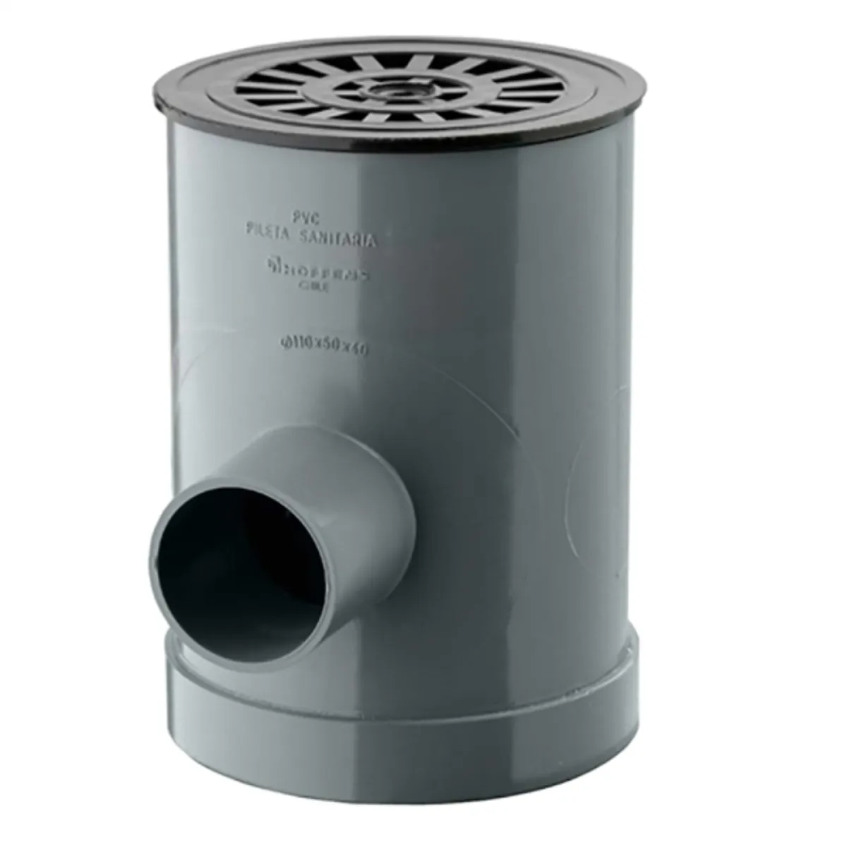 HOFFENS - Pileta PVC sanitario gris 110mm salida 50/40mm