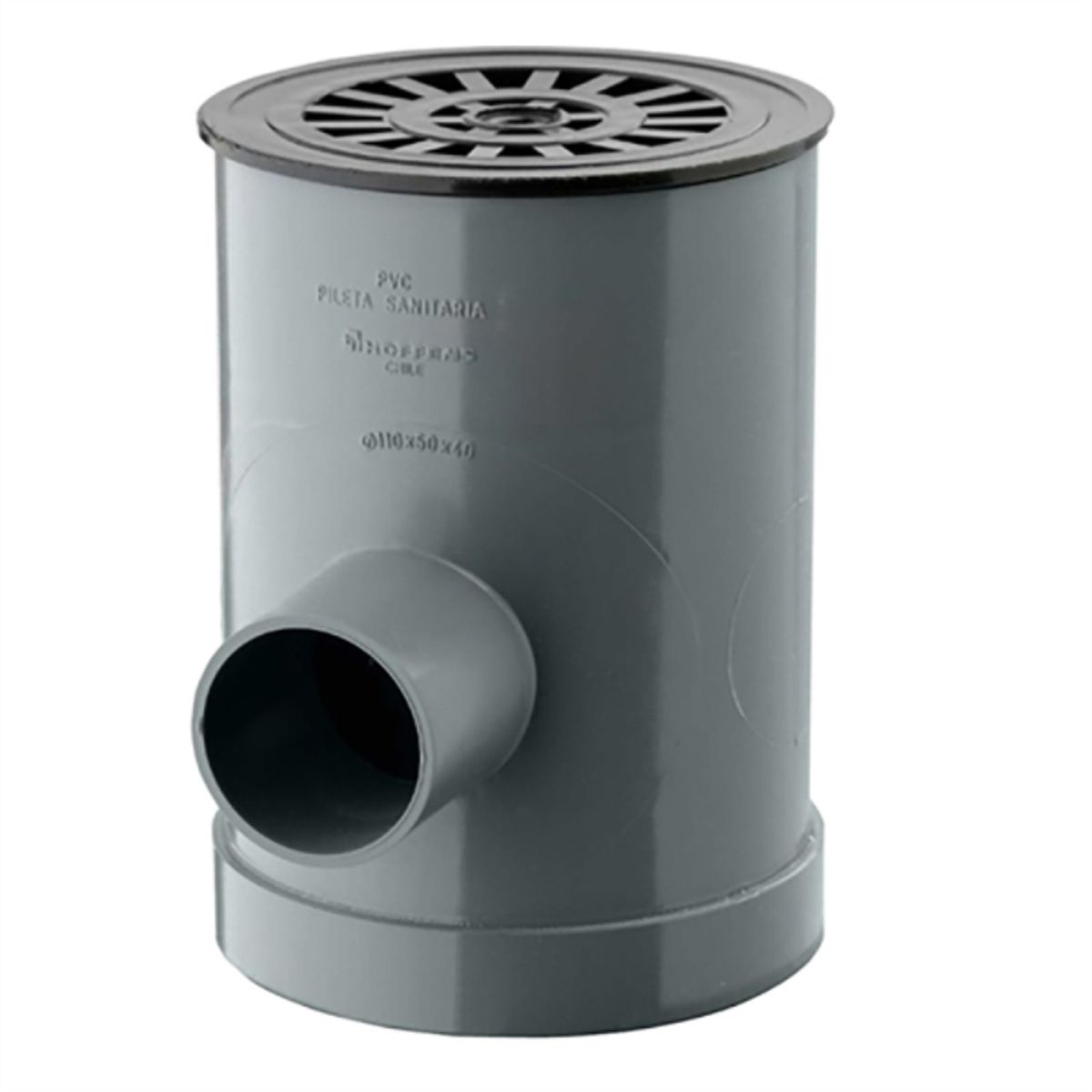 HOFFENS - Pileta PVC sanitario gris 110mm salida 50/40mm